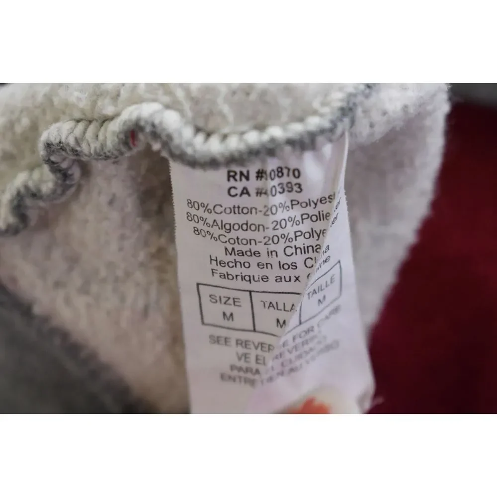 Champs Mens Gray Arkansas Embroidered Drawstring Hood Sweatshirt Front Pouch M - Picture 8 of 8